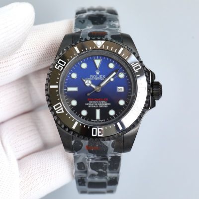 ROLEX DeepSea 44mm Replica SeaDweller 2836/ 3135 Movement 44MM Blacksteel D-Blue Watch